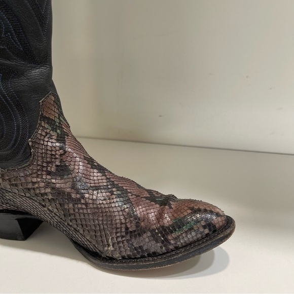 PANHANDLE SLIM WOMEN'S COWGIRL BOOT EXOTIC PYTHON R-TOE Western Yellowstone - Picture 3 of 15